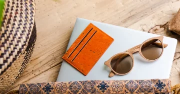 Korková pouzdra na karty a cestovní pas - Barva - Oranžová