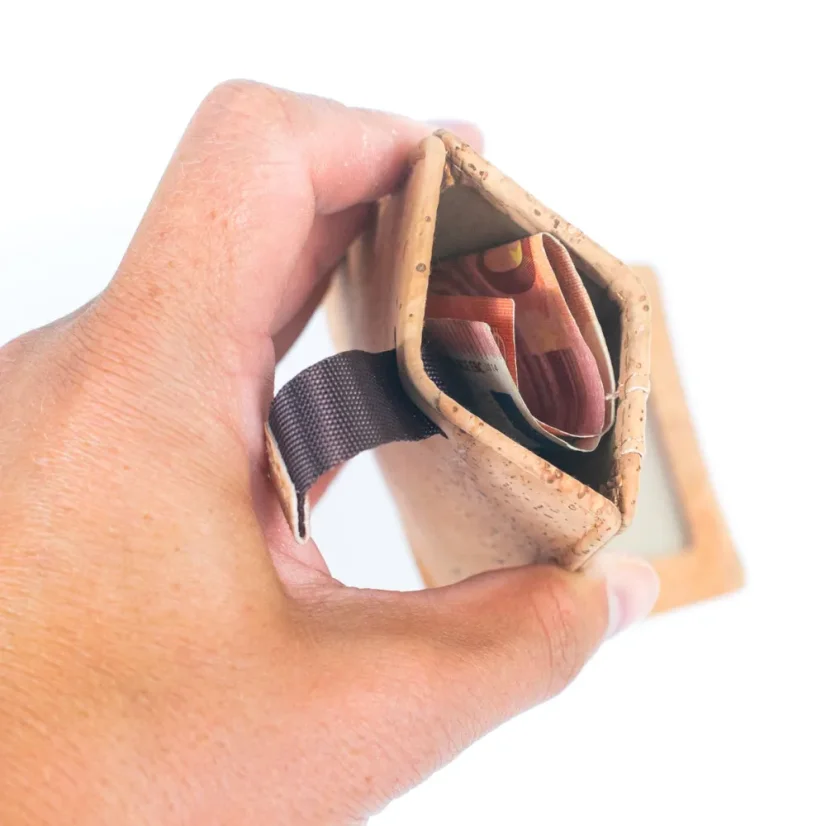 Pánská korková peněženka s klipem Minimalist