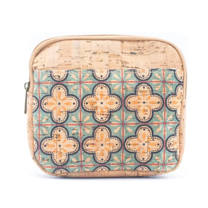 Korková peněženka na mince Pattern