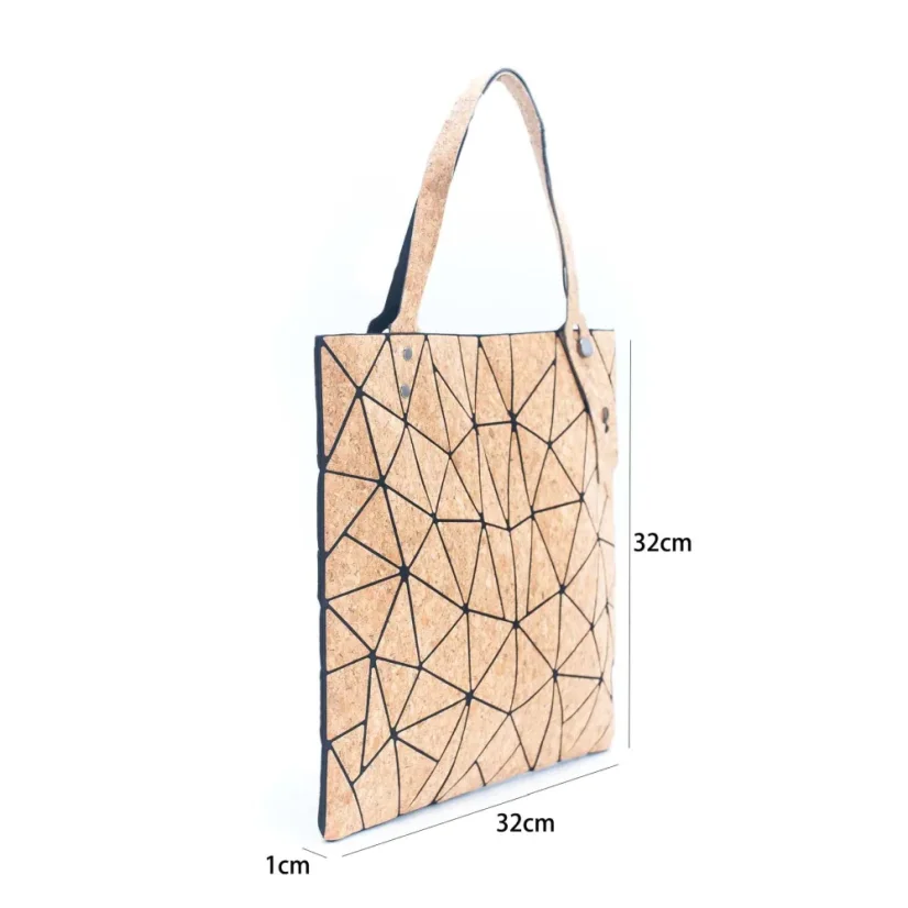 Velká korková kabelka Geometric