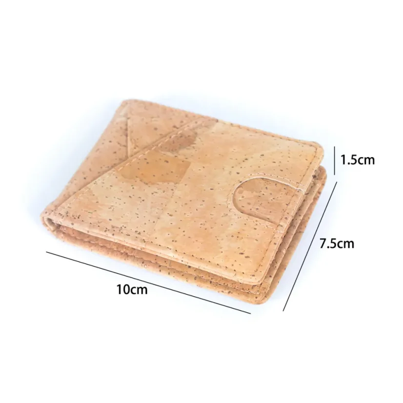 Pánská korková peněženka s klipem Minimalist