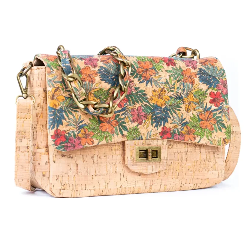 Korková crossbody kabelka Button