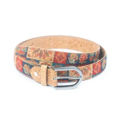 Dámský korkový pásek Floral Slim