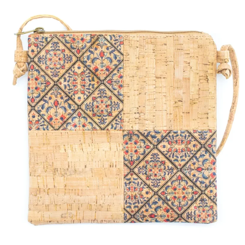 Korková crossbody kabelka Square - Vzor: J