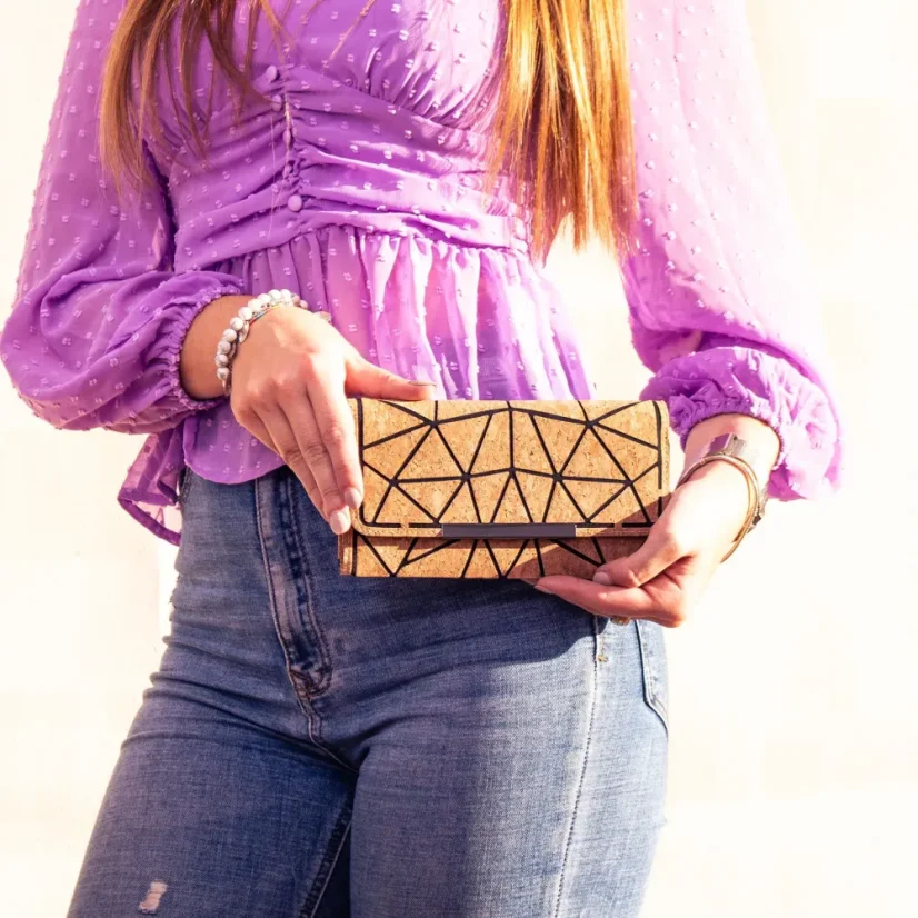 Korková peněženka Geometric