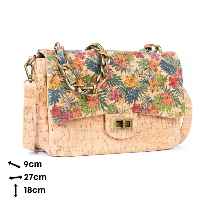 Korková crossbody kabelka Button