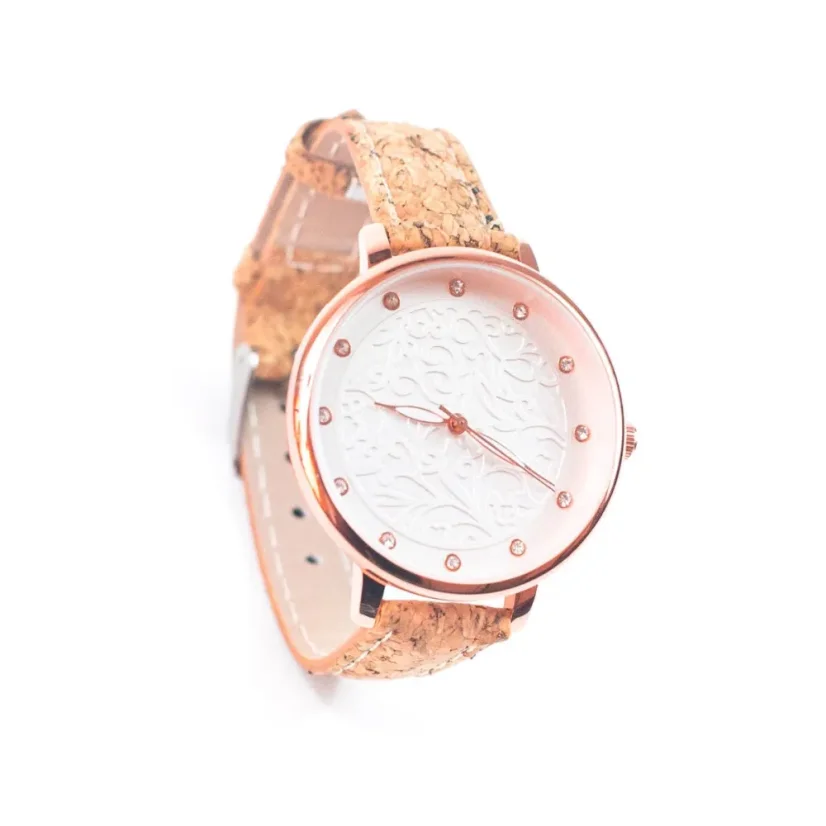 Dámské korkové hodinky Rose Gold